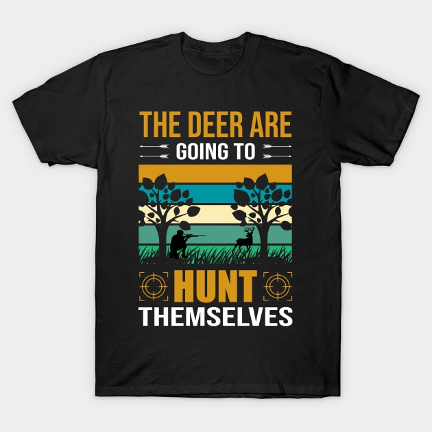 Deer Hunt T - Shirt Design T-Shirt by Shuvo Design